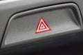 Detail of a warning button in a car Royalty Free Stock Photo