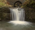 Detail of waterfall at Three Shires Head Royalty Free Stock Photo