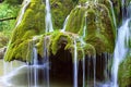 Detail of waterflow on beautiful cascade