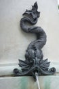 Fountain detail of serpent waterspout Royalty Free Stock Photo