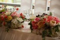 Detail of a wedding dinner table Royalty Free Stock Photo
