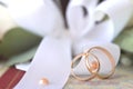 Detail of wedding rings Royalty Free Stock Photo