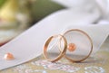 Detail of wedding rings Royalty Free Stock Photo