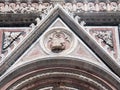 Detail of west facade of Siena Cathedral Royalty Free Stock Photo