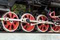 Detail of the wheels on a steam train Royalty Free Stock Photo