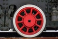 Detail of the wheels on a steam train Royalty Free Stock Photo