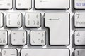 Detail of white Key Board Laptop Computer Royalty Free Stock Photo