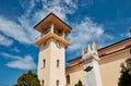 Marble Eagle and Bell Tower on Greek Orthodox Church, Greece Royalty Free Stock Photo