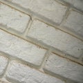 Detail of white old brick wall texture background. White urban wallpaper interior Royalty Free Stock Photo