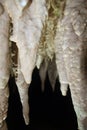 Close up of stalactites dripping in the Crystal Caves in Grand Cayman