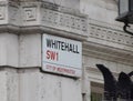 Whitehall street sign, London, UK