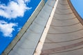 Detail of a windjammer on the Hanse Sail in Rostock, Germany Royalty Free Stock Photo