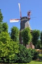 Detail of the windmill on the wall the so called HerdentorsmÃÂ¼hle in the city of Bremen Royalty Free Stock Photo