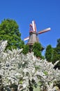 Detail of the windmill on the wall the so called HerdentorsmÃÂ¼hle in the city of Bremen Royalty Free Stock Photo