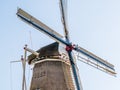 Detail of windmill Zeldenrust on fortifications of historic fort