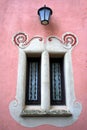 Detail of a Window of Gaudi& x27;s house at Parc Guell Royalty Free Stock Photo