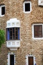 Detail of a Window of Gaudi& x27;s house at Parc Guell Royalty Free Stock Photo