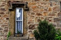 Detail of a window house in village of Ford and Etal in County of Northumberland