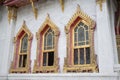 Detail of window ornament in Wat Benchamabophit Dusitwanaram or Marble Temple in Bangkok