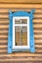 Detail of a window of a traditional wooden house in Rostov, Russia