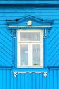 Detail of a window of a traditional wooden house, Suzdal, Golden ring, Russia Royalty Free Stock Photo