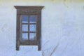 Detail of window of ukrainian ethnic rural house