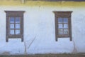 Detail of a window of ukrainian ethnic rural house