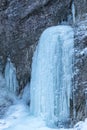 Icefall on a rock wall Royalty Free Stock Photo