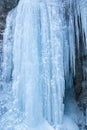 Icefall on a rock wall Royalty Free Stock Photo