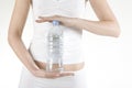 detail of woman holding bottle of water Royalty Free Stock Photo