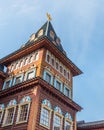 Detail of Wooden palace of Tsar Alexei Mikhailovich in Kolomenskoye park on autumn. Moscow. Russia Royalty Free Stock Photo