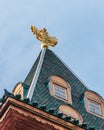 Detail of Wooden palace of Tsar Alexei Mikhailovich in Kolomenskoye park on autumn. Moscow. Russia Royalty Free Stock Photo