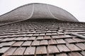 Detail wooden shingle roof, Norway