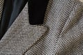 Detail of woolen jacket Herringbone Broken Twill Weave