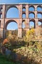 Detail of world largest brick bridge Goltzschtalbrucke near Plauen city