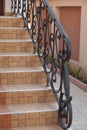 Detail of wrought iron railing Royalty Free Stock Photo