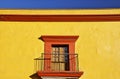 Detail of yellow Mexican Colonial House
