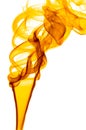 Yellow Smoke on white background Royalty Free Stock Photo