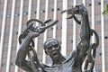 Detail of the Zambian Freedom statue in front of the government offices in downtown Lusaka, Zambia