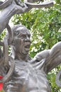 Detail of the Zambian Freedom statue in front of the government offices in downtown Lusaka, Zambia