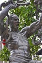 Detail of the Zambian Freedom statue in front of the government offices in downtown Lusaka, Zambia