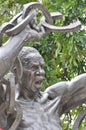 Detail of the Zambian Freedom statue in front of the government offices in downtown Lusaka, Zambia