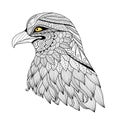 Detail zentangle eagle