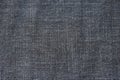 Detailed abstract texture of dark blue denim cloth. Background image of old used denim trousers fabric Royalty Free Stock Photo