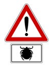 Attention sign with optional label tick