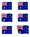 Australia flag set Royalty Free Stock Photo
