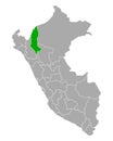 Map of Amazonas in Peru