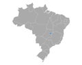 Map of Distrito Federal do Brasil in Brazil