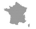 Map of France coarse meshed