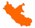 Map of Lazio